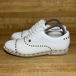G/FORE Womens Cap Toe Gallivanter Studded Leather Golf Shoes Size 9
